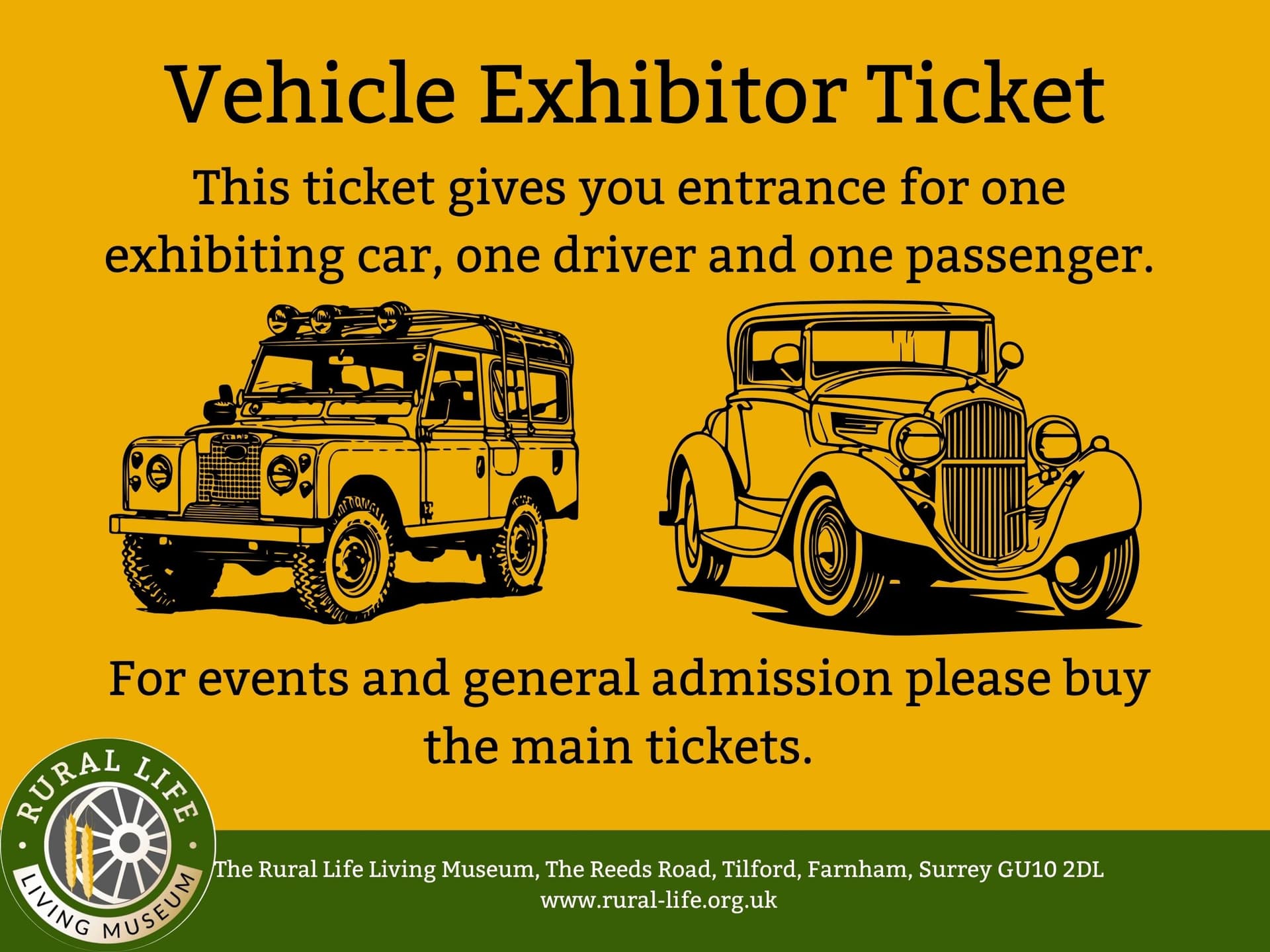 Vehicle Exhibitor Ticket